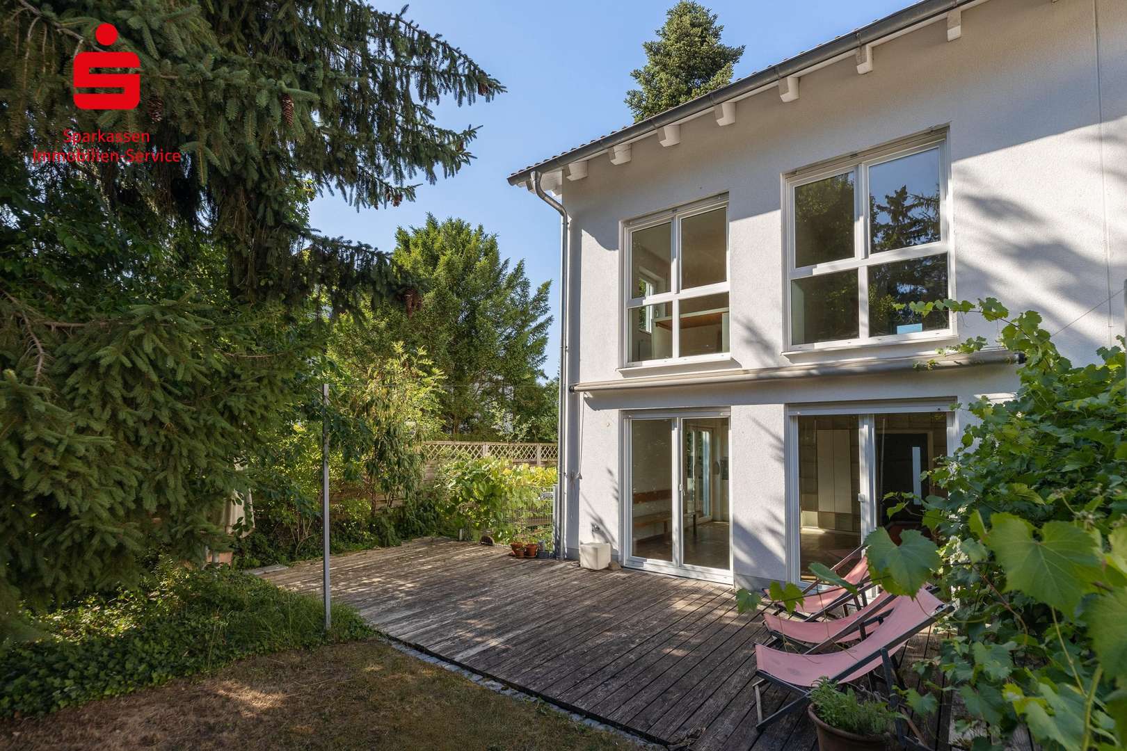 Südansicht des Hauses Südansicht des Hauses - Doppelhaushälfte in 85591 Vaterstetten mit 130m² kaufen