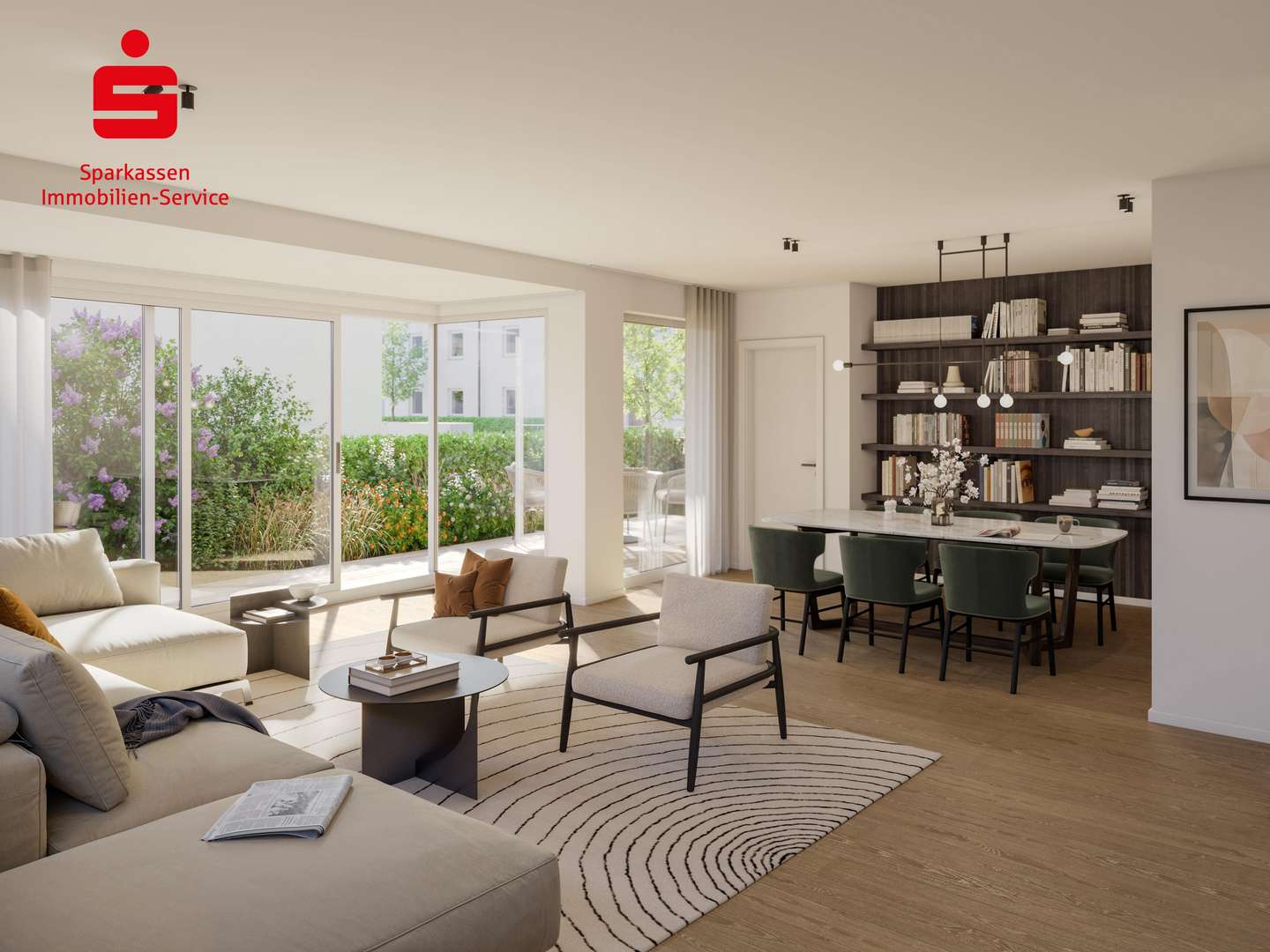Visualisierung Wohnbereich Visualisierung Wohnbereich - Erdgeschosswohnung in 81479 München mit 88m² kaufen