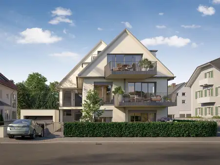 Neubau: Großzügig geschnittene 3-Zimmer-Wohnung mit Südbalkon. 