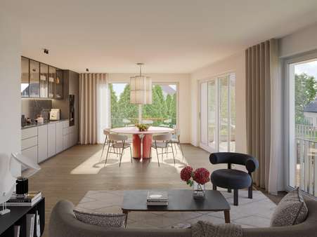 Visualisierung Wohnbereich Visualisierung Wohnbereich - Etagenwohnung in 81479 München mit 124m² kaufen