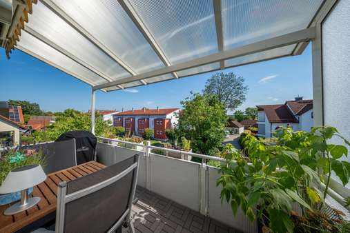 Blick vom Balkon - Galerie in 85399 Hallbergmoos mit 86m² kaufen
