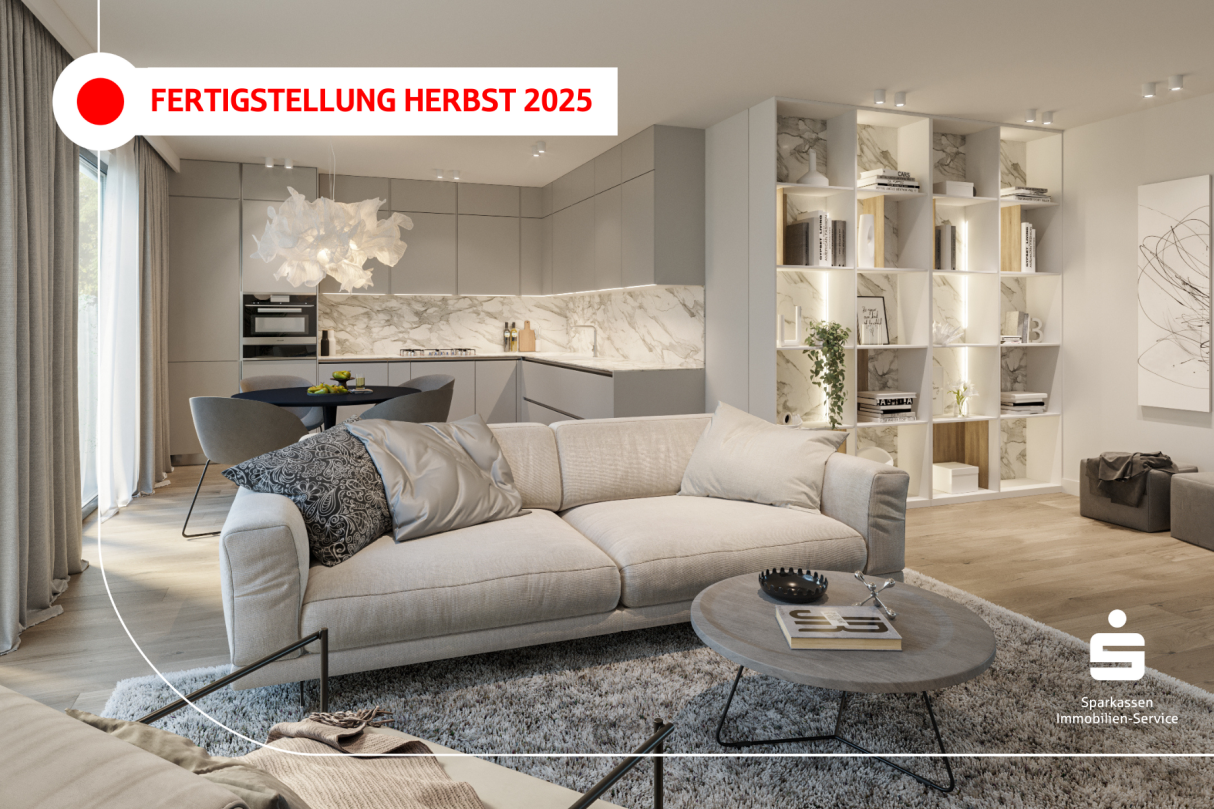 Wohnbereich Visualisierung - Erdgeschosswohnung in 81737 München mit 60m² kaufen