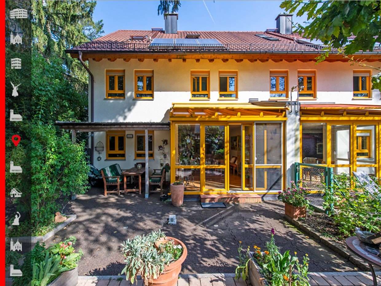 Gartenansicht - Reiheneckhaus in 81925 München mit 179m² kaufen
