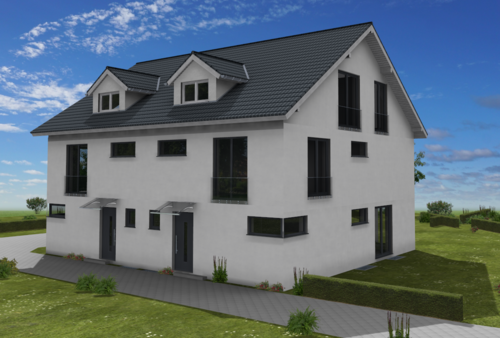Visualisierung - Doppelhaushälfte in 85521 Riemerling mit 182m² kaufen