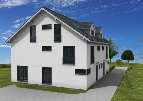 Visualisierung - Doppelhaushälfte in 85521 Riemerling mit 184m² kaufen