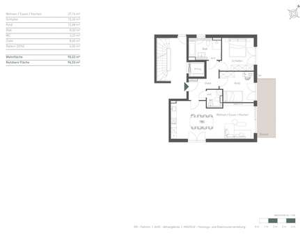 Grundriss - Etagenwohnung in 81827 München mit 90m² kaufen