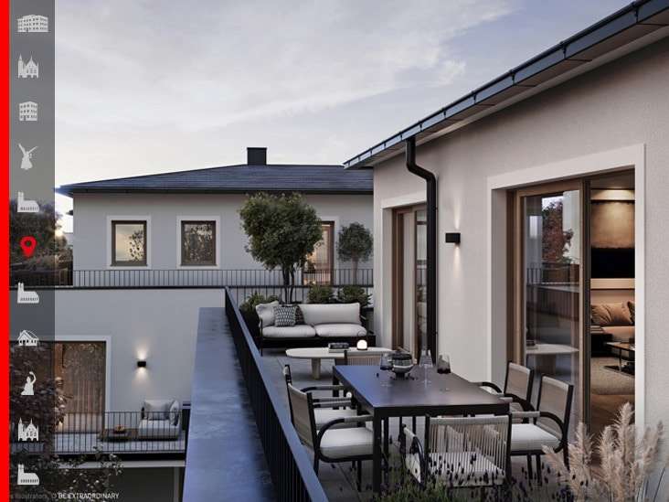Terrasse Illustration - Dachgeschosswohnung in 81827 München mit 225m² kaufen