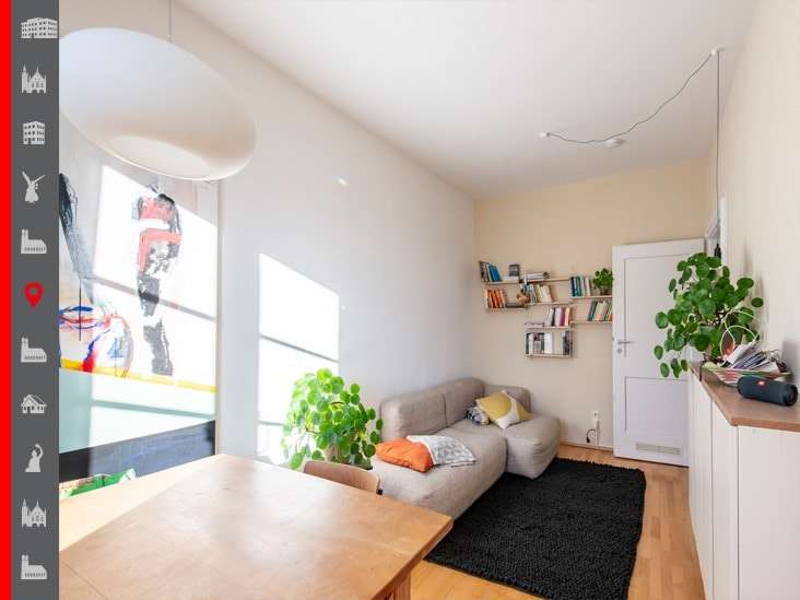 Wohnzimmer - Etagenwohnung in 81379 München mit 48m² kaufen