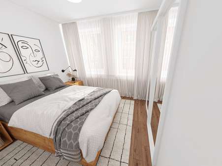 Schlafzimmer - Etagenwohnung in 81539 München mit 61m² kaufen