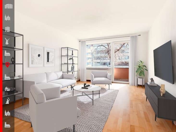 Visualisierung Wohnraum - Etagenwohnung in 80686 München mit 130m² kaufen