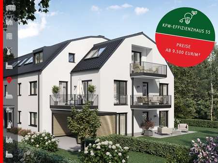 Hausansicht Visualisierung - Dachgeschosswohnung in 81827 München mit 93m² kaufen
