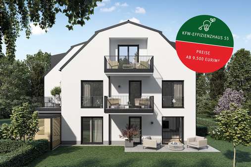Hausansicht Visualisierung - Dachgeschosswohnung in 81827 München mit 64m² kaufen