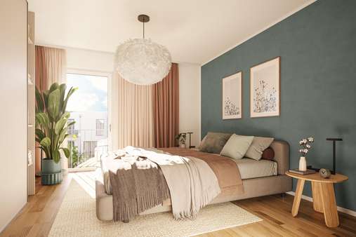 Schlafzimmer - Etagenwohnung in 81241 München mit 89m² kaufen