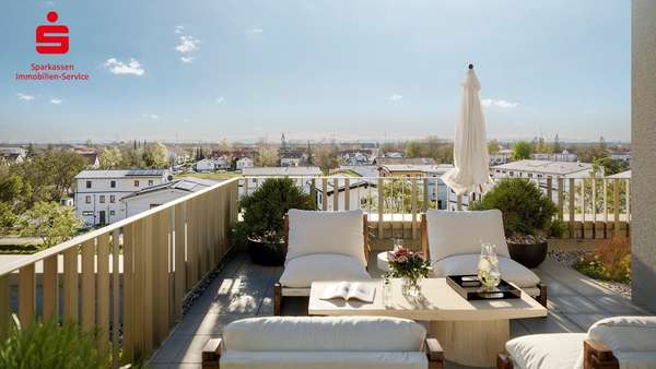 Visualisierung Terrasse - Etagenwohnung in 85386 Eching mit 105m² kaufen