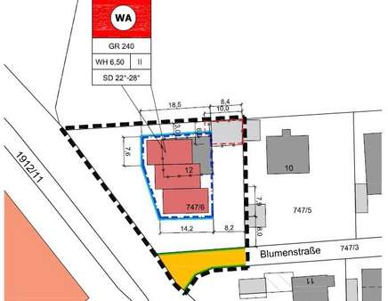 Planzeichung Dreispänner Planzeichung Dreispänner - Grundstück in 85646 Anzing mit 1199m² kaufen