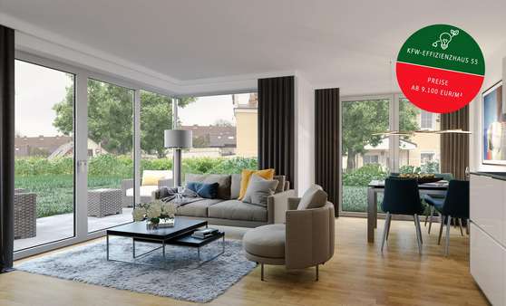 Visualisierung Wohnraum - Etagenwohnung in 81243 München mit 37m² kaufen