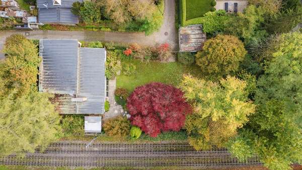 Drohnenansicht - Grundstück in 82031 Grünwald mit 1296m² kaufen