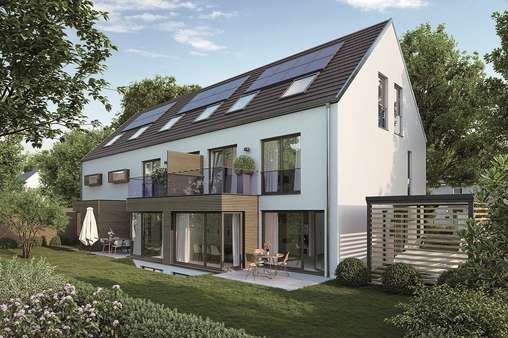-Rückseite mit Garten - Mehrfamilienhaus in 81247 München mit 499m² kaufen
