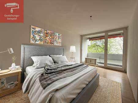 Schlafzimmer - Etagenwohnung in 81669 München mit 83m² kaufen