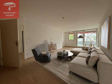 Wohnzimmer - Etagenwohnung in 81669 München mit 83m² kaufen