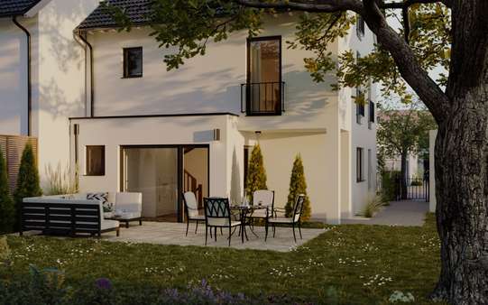 Nordwestansicht - Doppelhaushälfte in 85540 Haar mit 153m² kaufen
