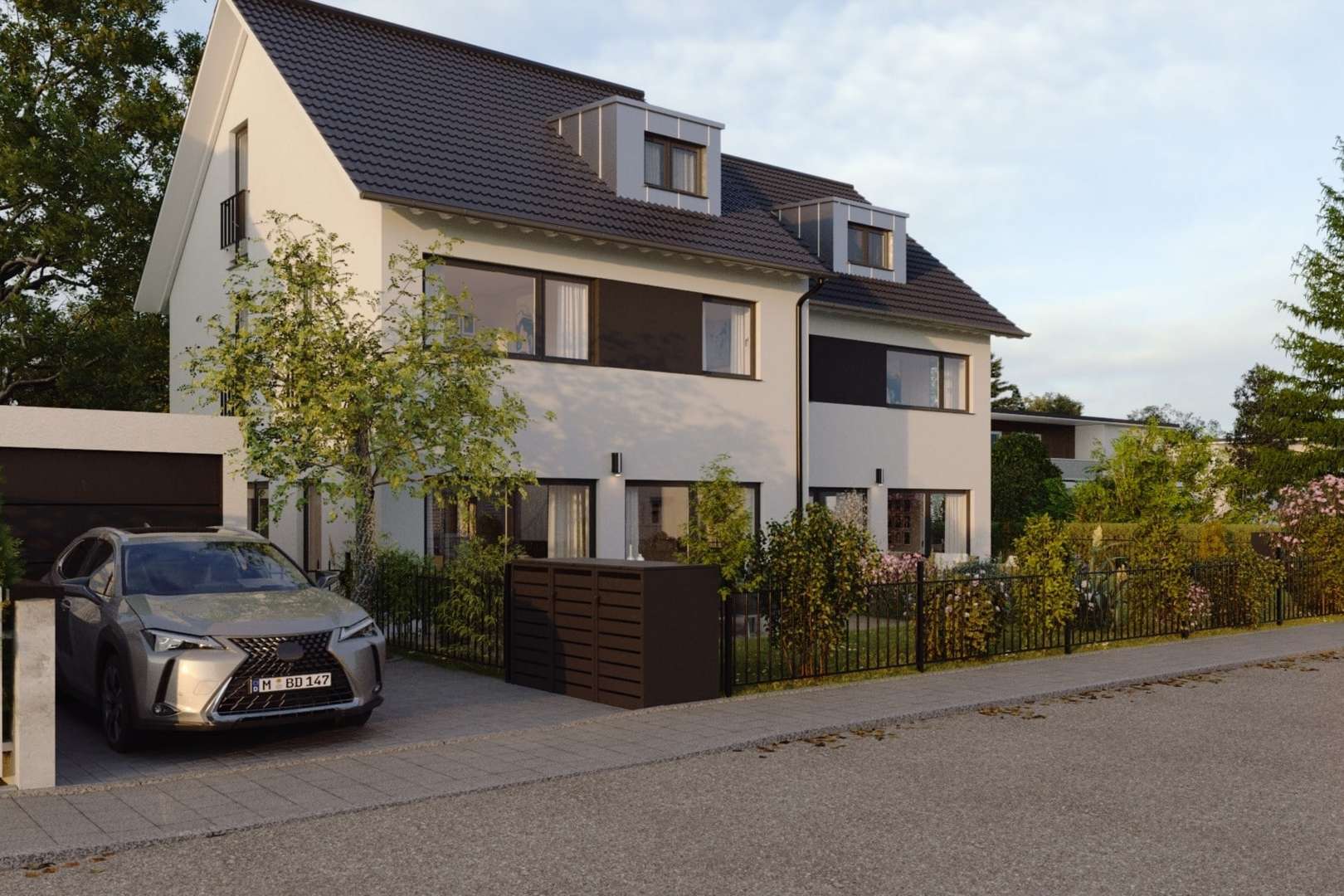 Südwestansicht - Doppelhaushälfte in 85540 Haar mit 153m² kaufen