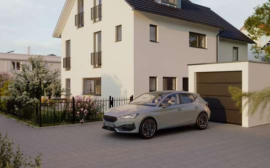Nordostansicht - Doppelhaushälfte in 85540 Haar mit 157m² kaufen