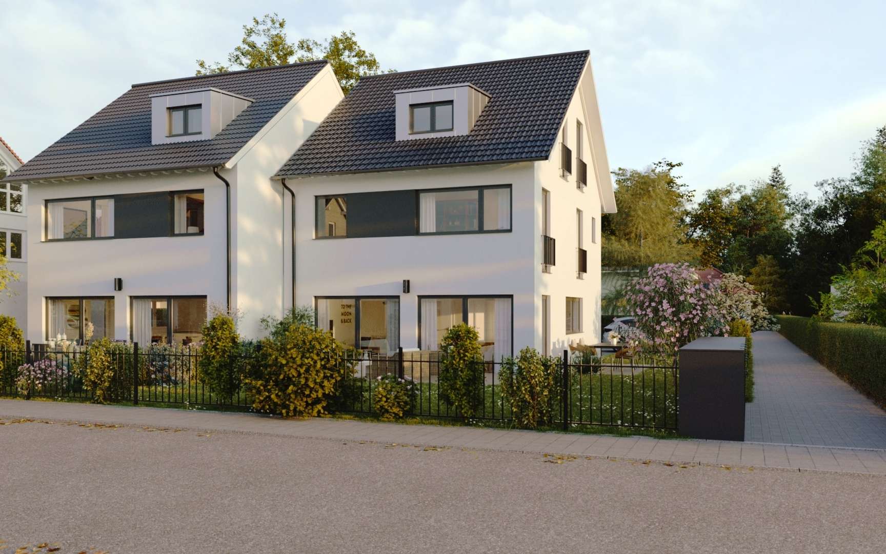 Südostansicht - Doppelhaushälfte in 85540 Haar mit 157m² kaufen
