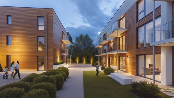 Außenansicht Außenansicht - Erdgeschosswohnung in 85757 Karlsfeld mit 84m² mieten