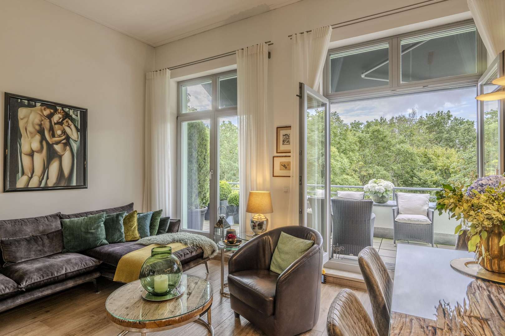 Wohnzimmer Wohnzimmer - Dachgeschosswohnung in 85521 Ottobrunn mit 72m² kaufen