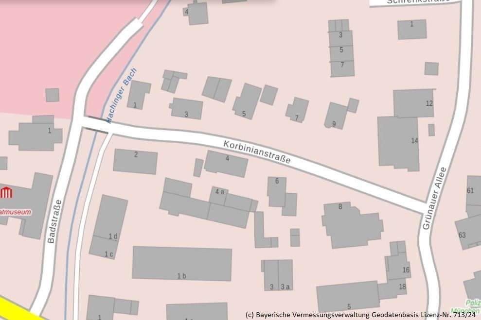 Kartenansicht - Grundstück in 82008 Unterhaching mit 525m² kaufen