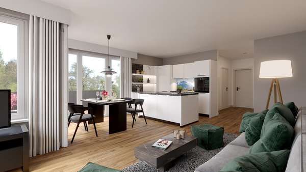 Visualisierung - Etagenwohnung in 82467 Garmisch-Partenkirchen mit 77m² kaufen