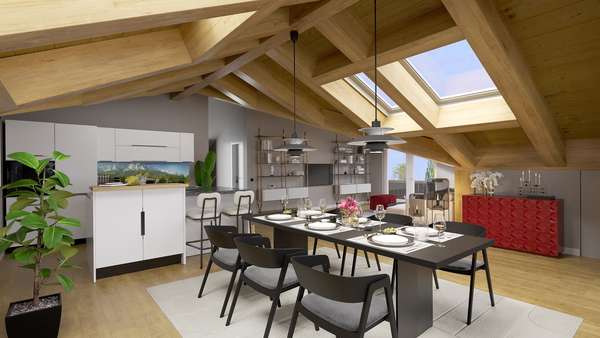 Visualisierung - Dachgeschosswohnung in 82467 Garmisch-Partenkirchen mit 139m² kaufen
