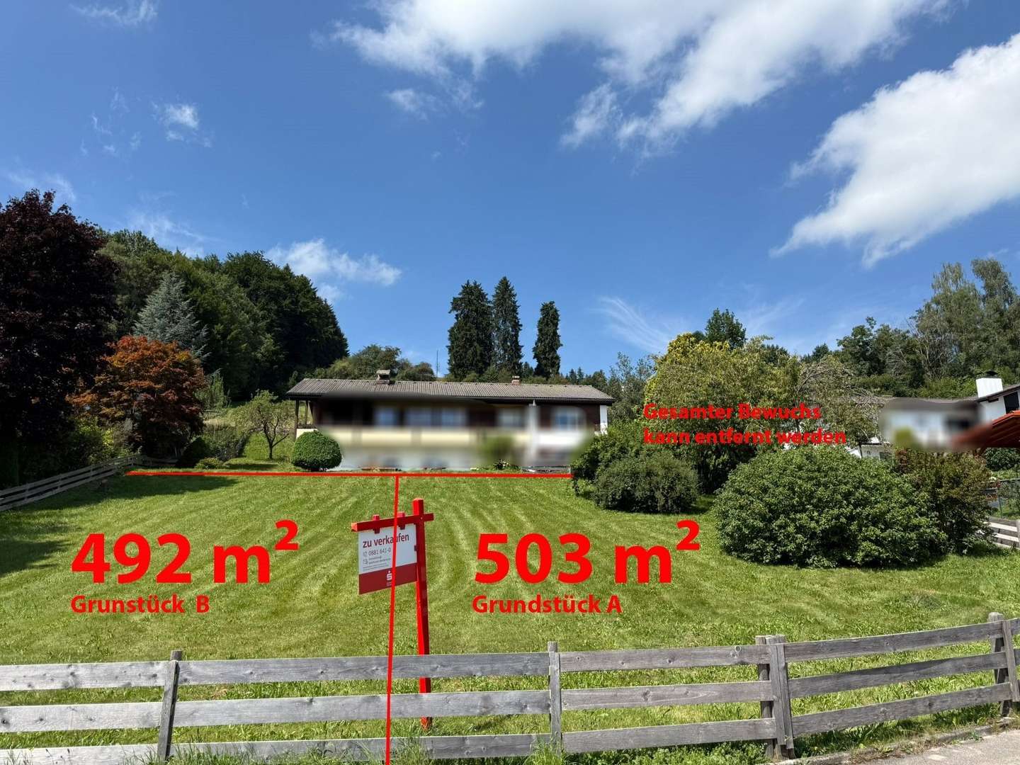 Gesamtes Grundstück mit Aufteilung - Grundstück in 86971 Peiting mit 492m² kaufen