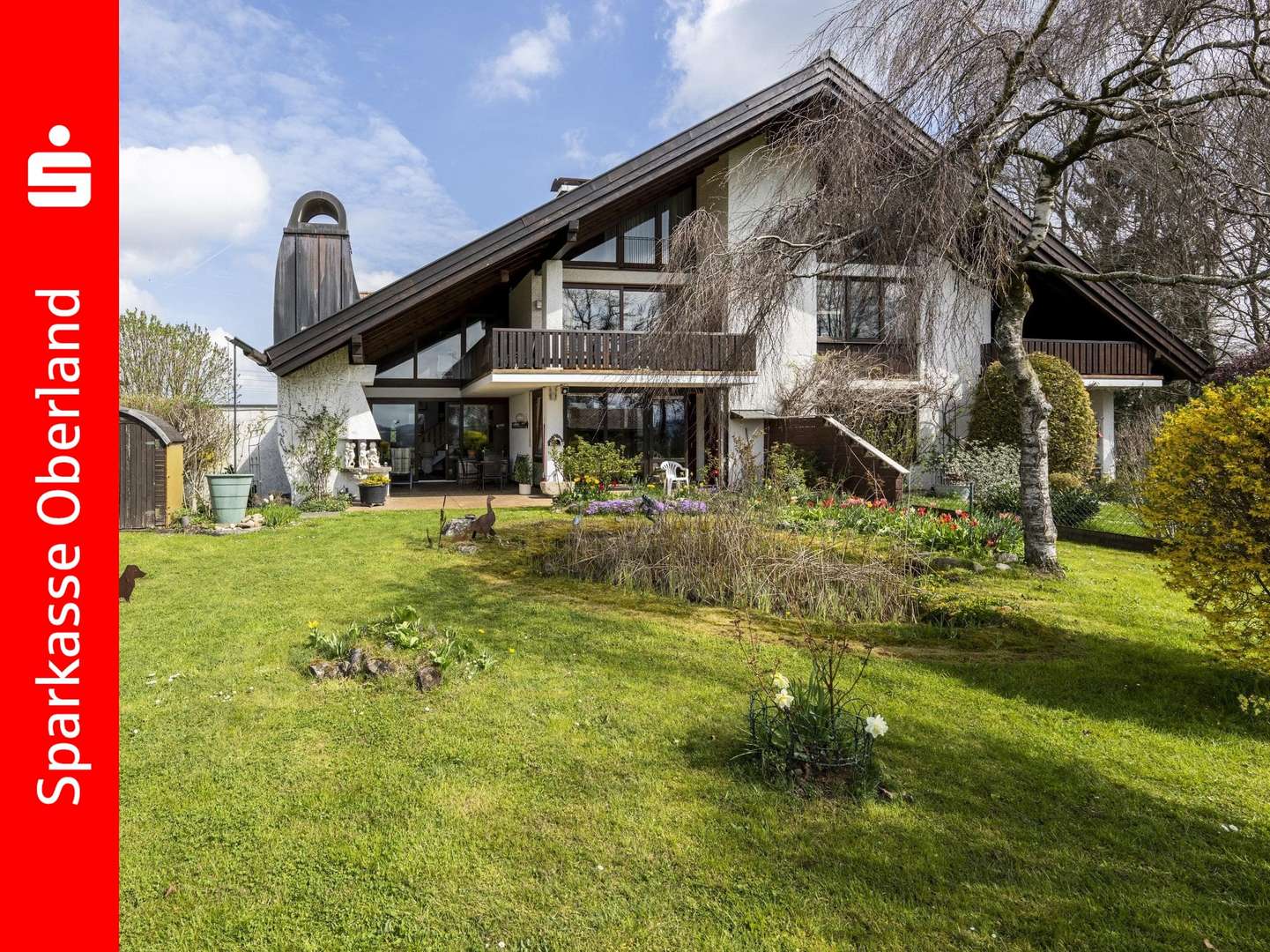 Südansicht mit Garten - Doppelhaushälfte in 86956 Schongau mit 221m² kaufen