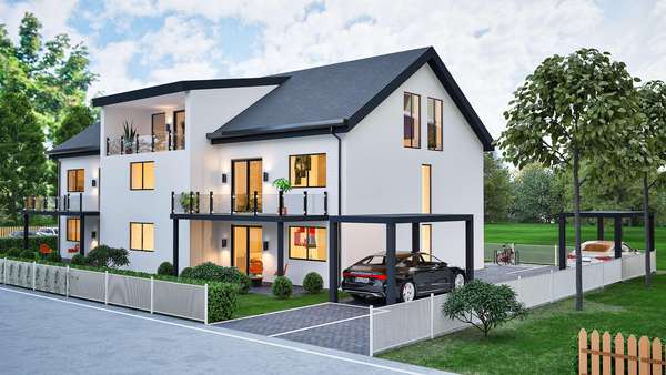 Ostansicht (Rendering) - Dachgeschosswohnung in 82380 Peißenberg mit 143m² kaufen