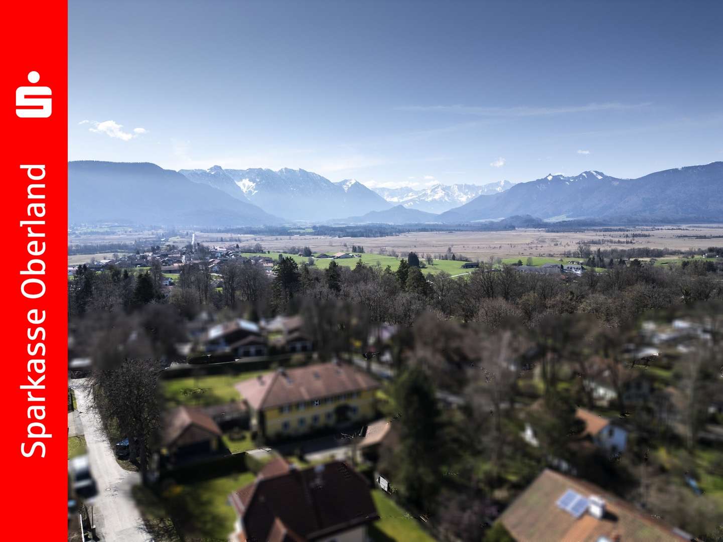 Drohnenaufnahme nach Süden - Zweifamilienhaus in 82418 Murnau mit 152m² kaufen