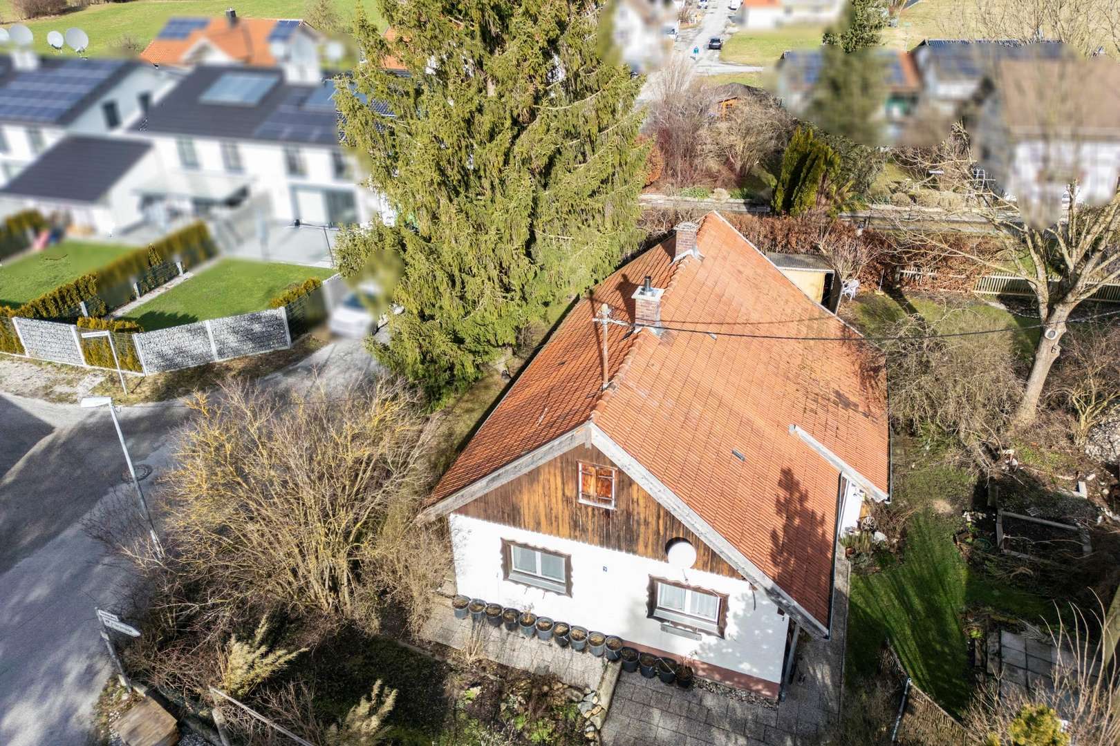 Draufsicht von Süden - Grundstück in 82380 Peißenberg mit 800m² kaufen
