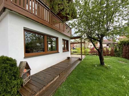 Garten Westseite - Doppelhaushälfte in 82380 Peißenberg mit 182m² kaufen