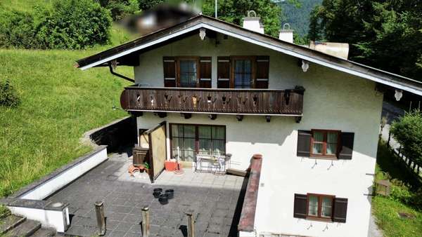 Blick auf die Terrasse Blick auf die Terrasse - Einfamilienhaus in 83471 Schönau mit 168m² kaufen