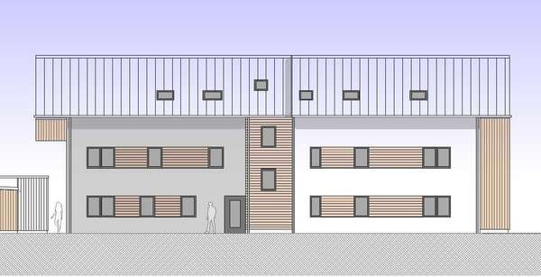 Nordansicht - Erdgeschosswohnung in 83329 Waging a. See mit 79m² kaufen