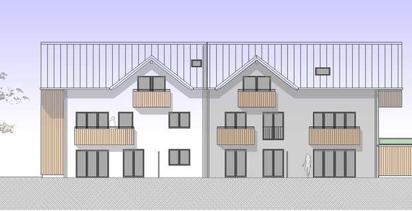 Südansicht - Erdgeschosswohnung in 83329 Waging a. See mit 79m² kaufen