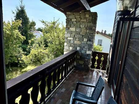 Südbalkon (Zugang Wohnzimmer) - Einfamilienhaus in 84549 Engelsberg mit 154m² kaufen