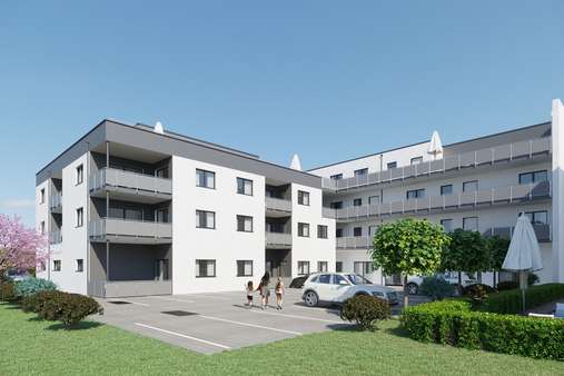 Süd-Ost-Ansicht - Erdgeschosswohnung in 83301 Traunreut mit 92m² kaufen