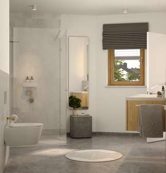 Beispielbad 1. OG - Etagenwohnung in 83022 Rosenheim mit 96m² kaufen