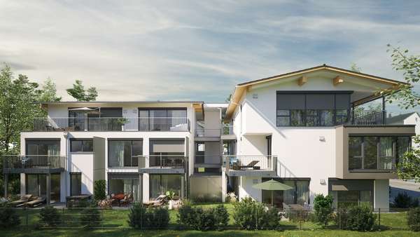 Ansicht West - Erdgeschosswohnung in 83043 Bad Aibling mit 84m² kaufen