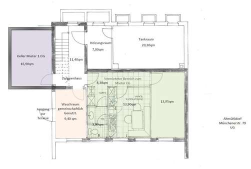 Keller Altmühldorf - Büro in 84453 Mühldorf mit 70m² mieten