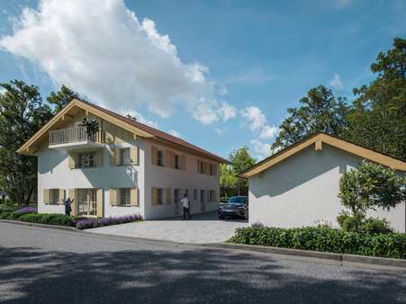 Außenvisualisierung Außenvisualisierung - Doppelhaushälfte in 83737 Irschenberg mit 144m² kaufen
