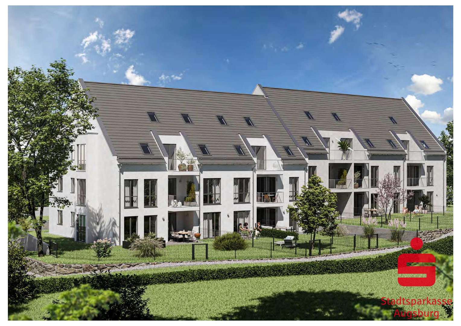 Außenansicht - Erdgeschosswohnung in 86199 Augsburg mit 51m² kaufen