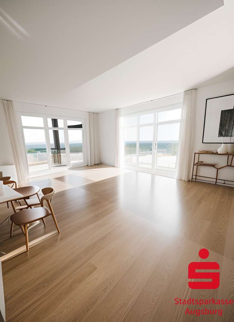 Wohnzimmer - Etagenwohnung in 86368 Gersthofen mit 83m² kaufen